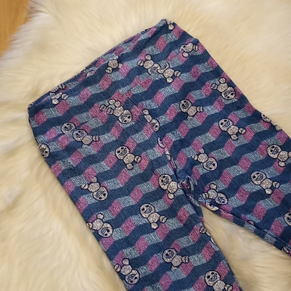 Disney LLR Olaf Buddies Leggings -Pink & Blue Mix-#1444